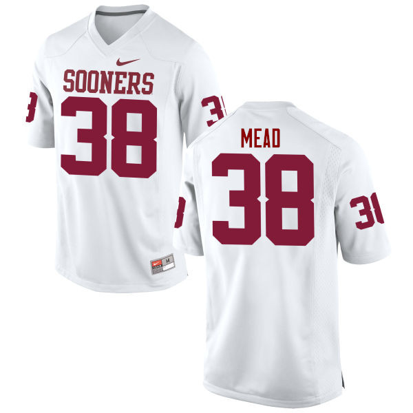 Men Oklahoma Sooners #38 Bryan Mead College Football Jerseys Game-White - Click Image to Close